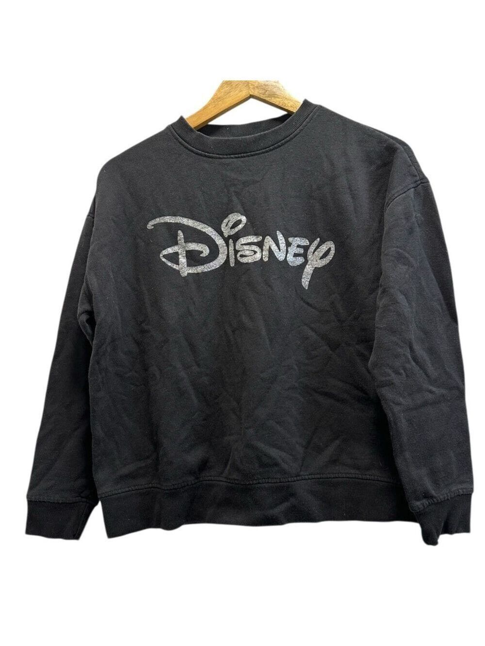 Disney Black with Silver Logo Long Sleeve Unisex Sweatshirt - Picture 6 of 12